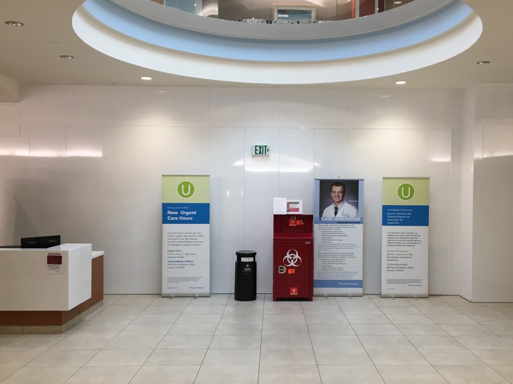 McCain Walls Temporary Partition at Kaiser Permanente. 